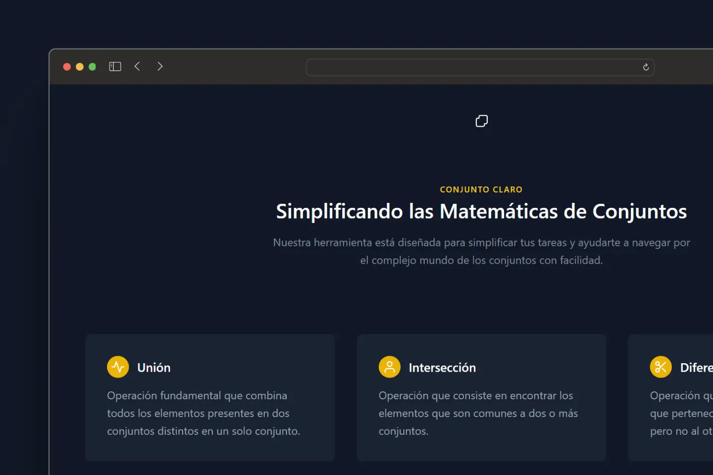Captura de pantalla del proyecto /img/OperacionesDeConjuntos.webp