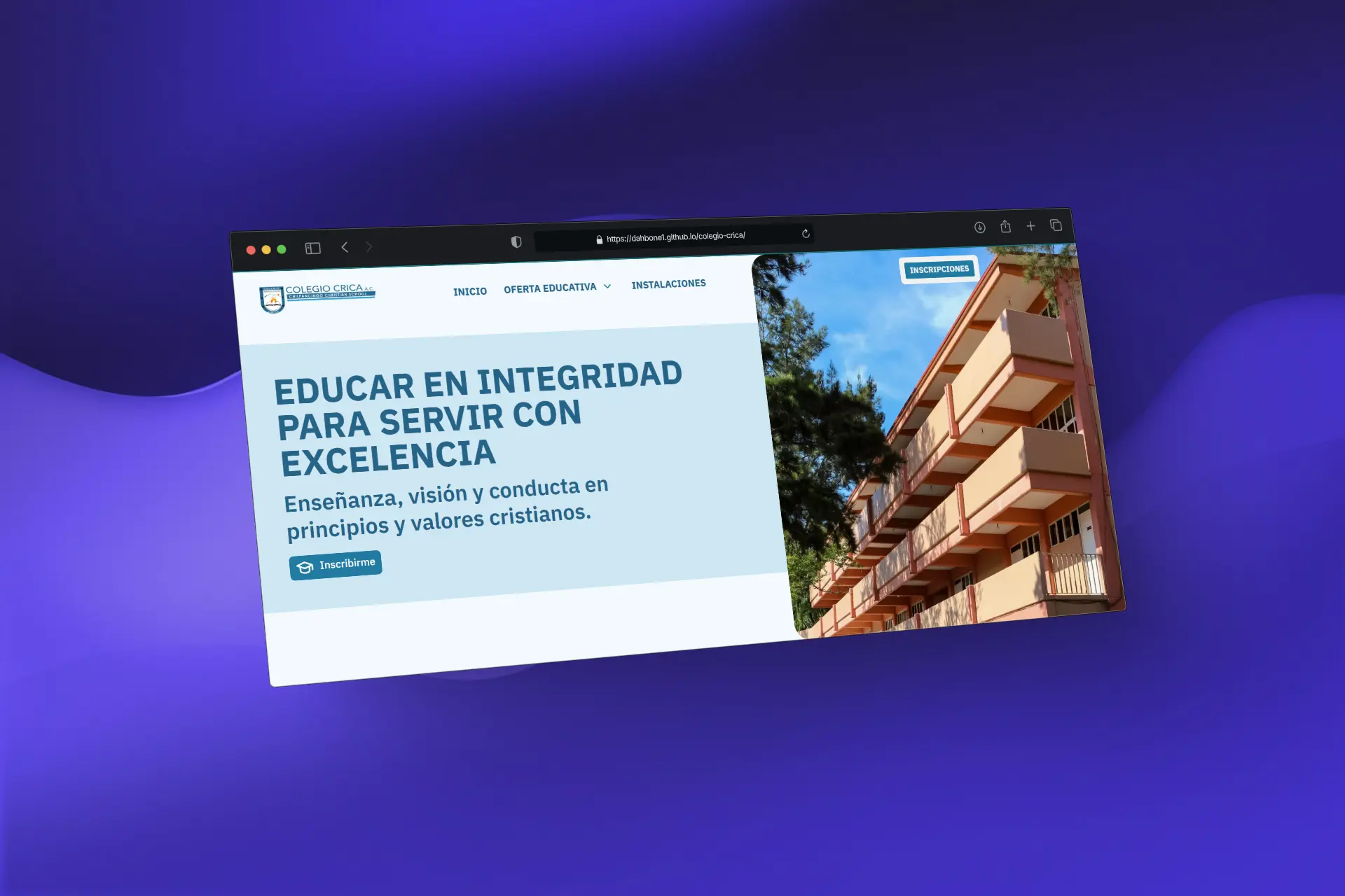 Captura de pantalla del proyecto ../../img/projects/Crica.webp